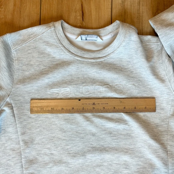 Salomon Women's Lightweight SOFT Sweatshirt Heathered Gray/White Large - Picture 6 of 9